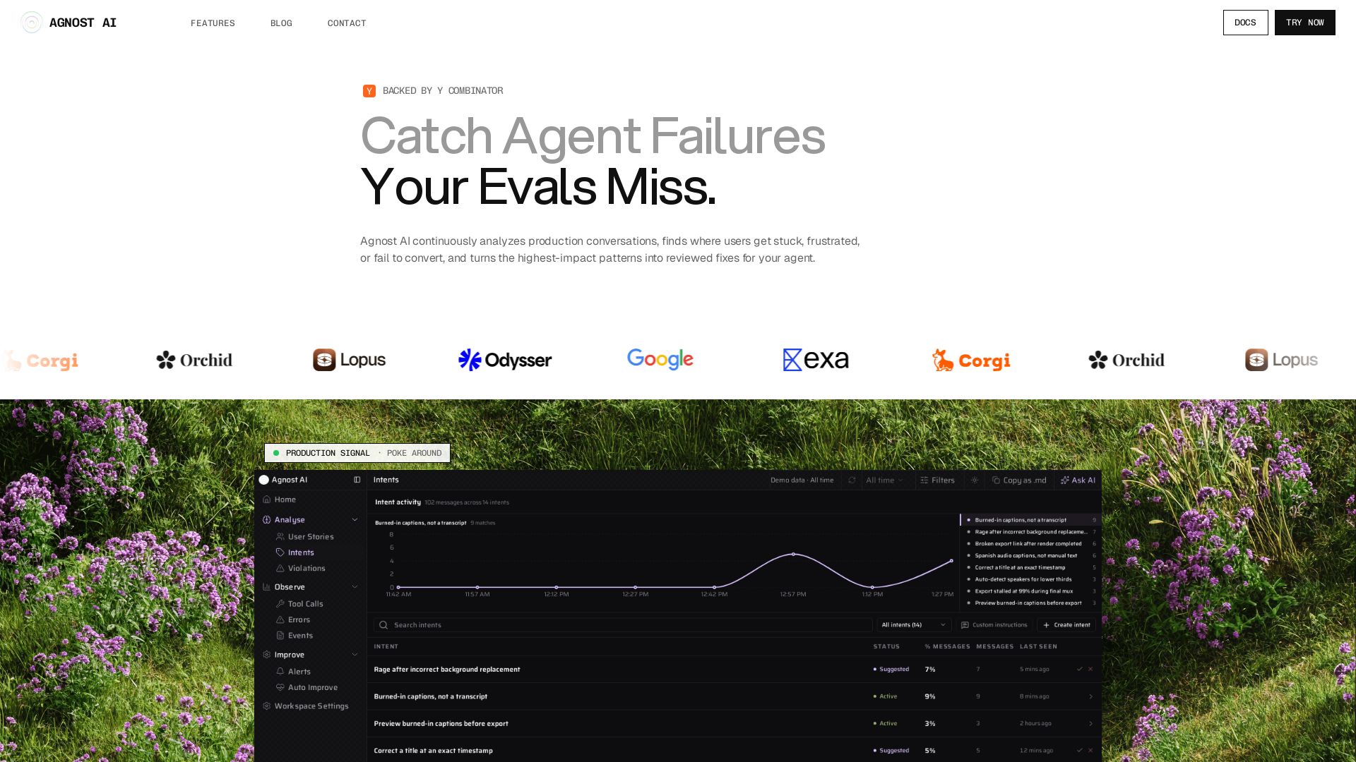 Agnost AI page