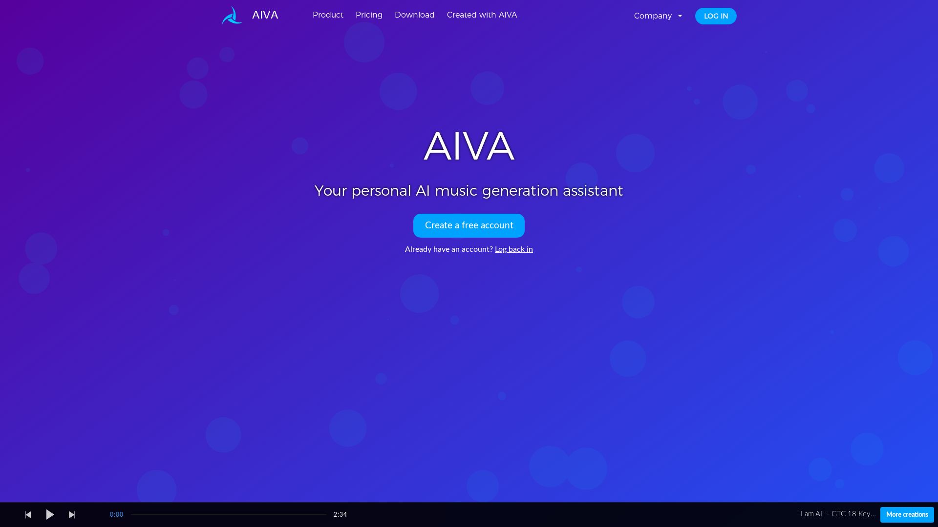 AIVA page