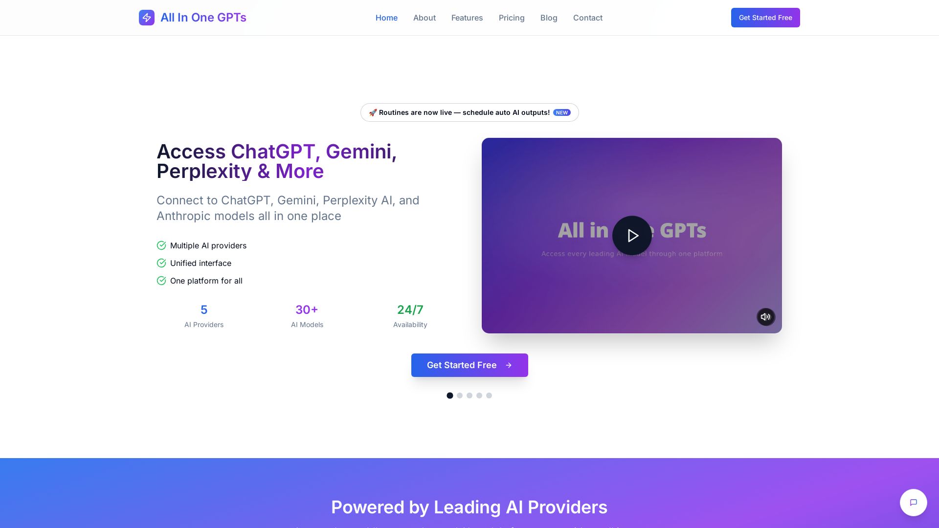 All In One GPTs page