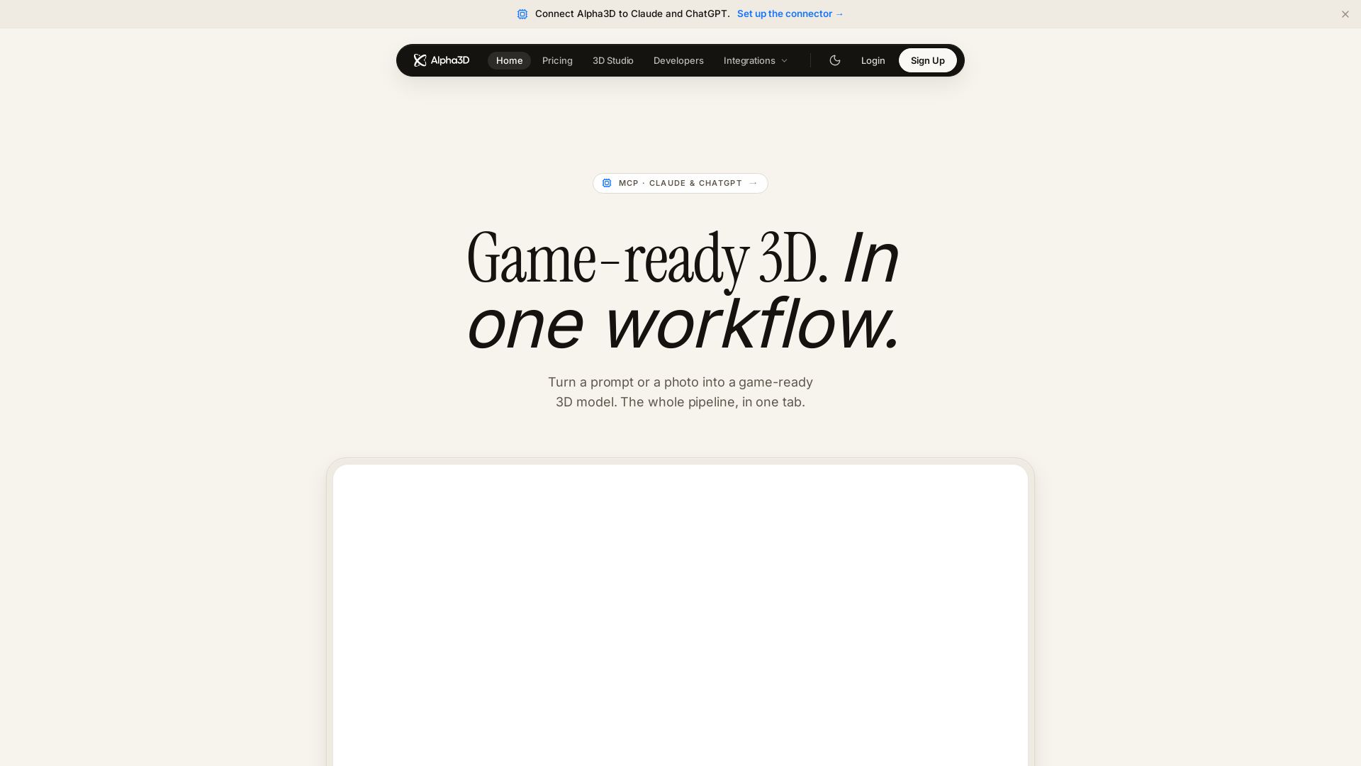 Alpha3D page