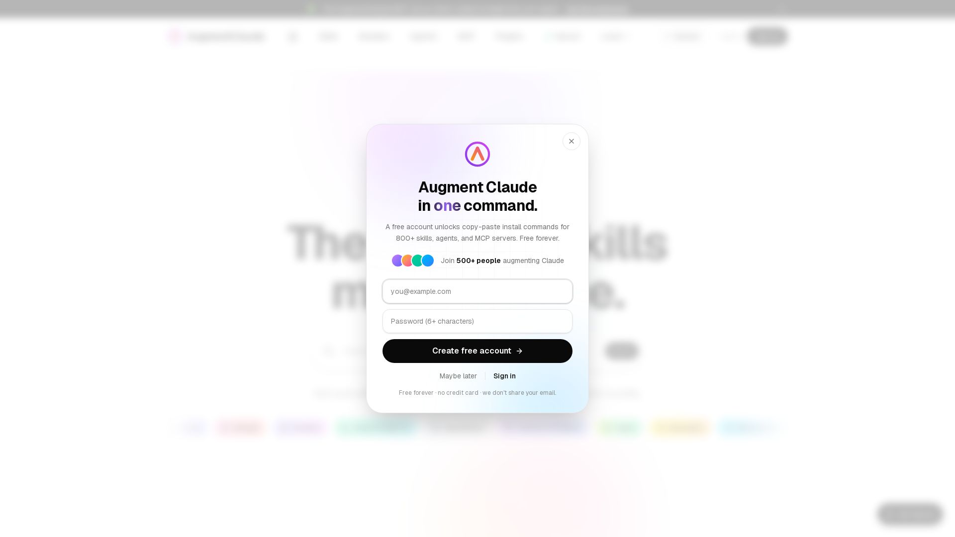AugmentClaude page