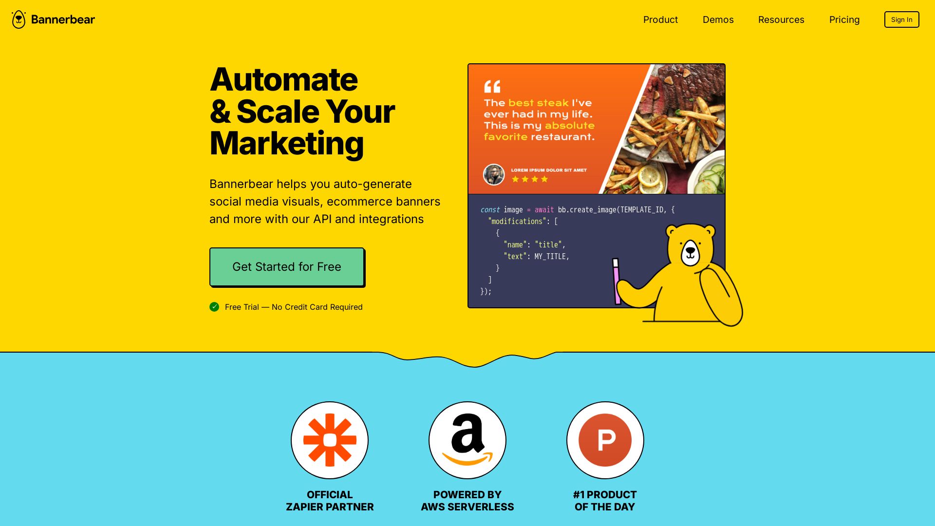 Bannerbear page