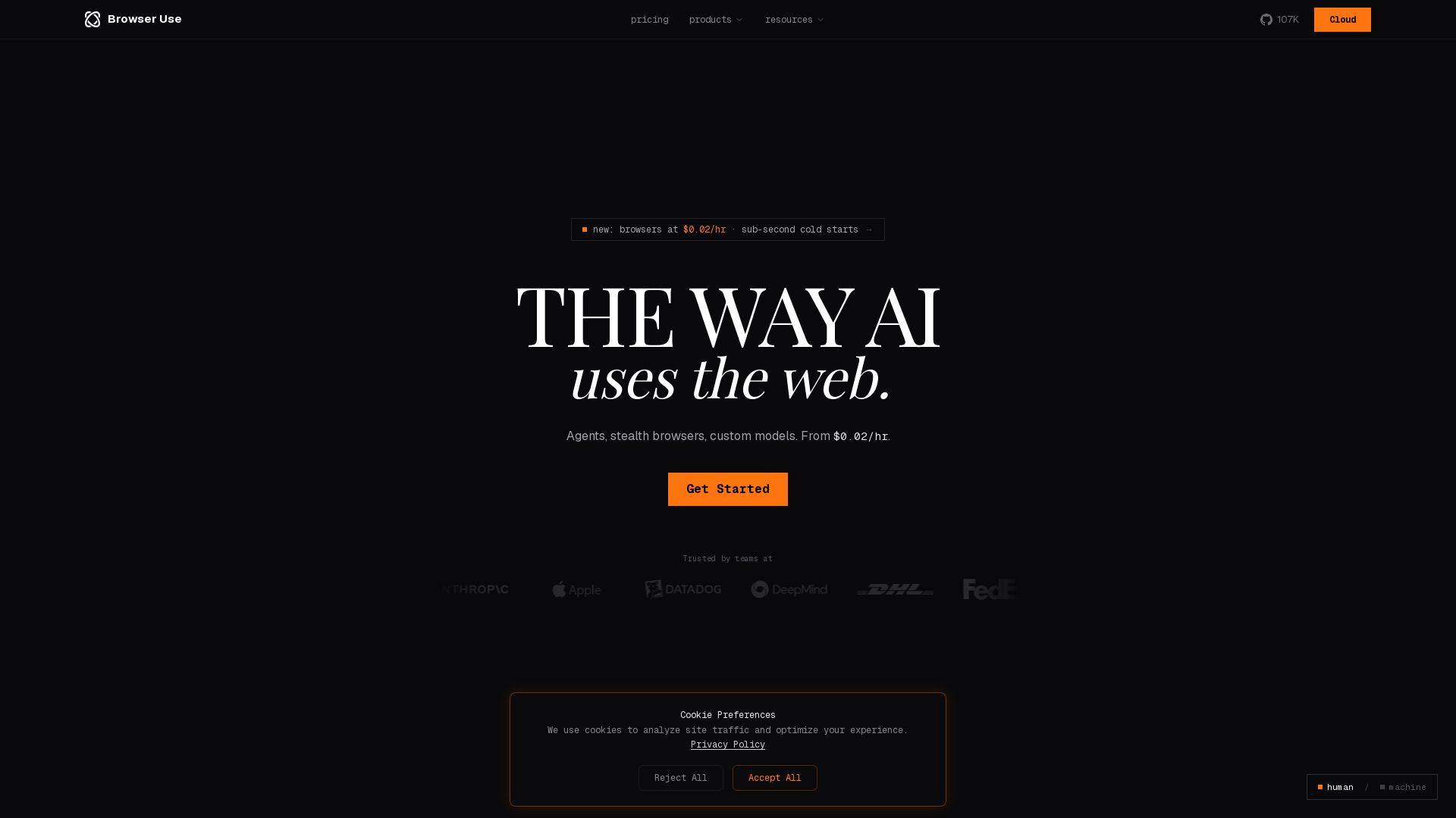 Browser Use page