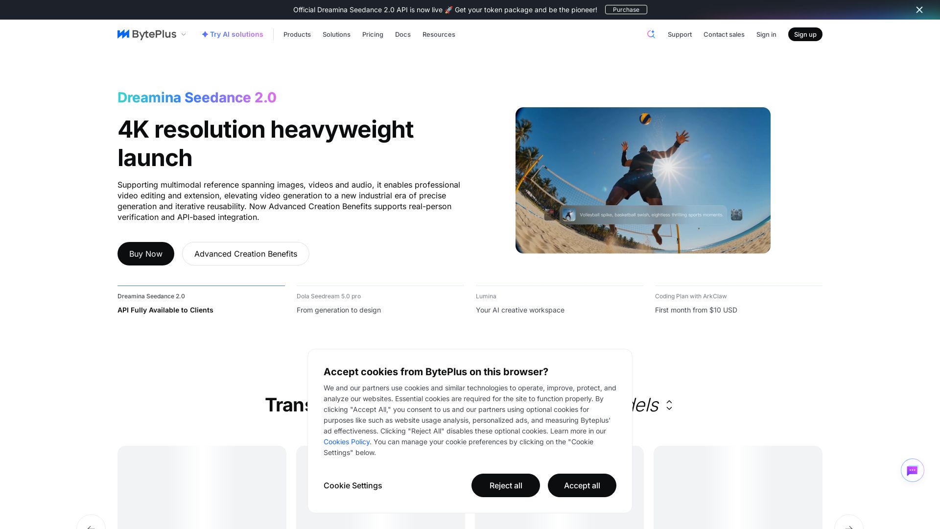 BytePlus page