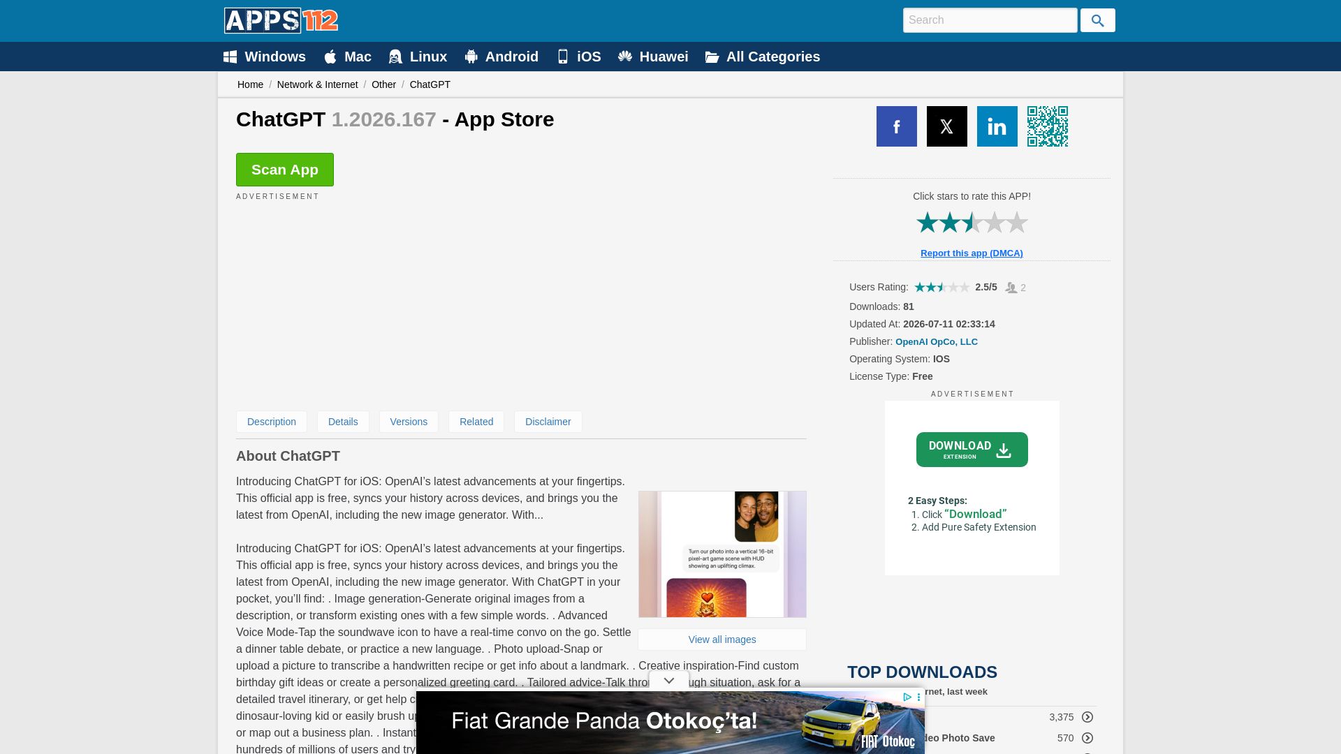 ChatGPT page