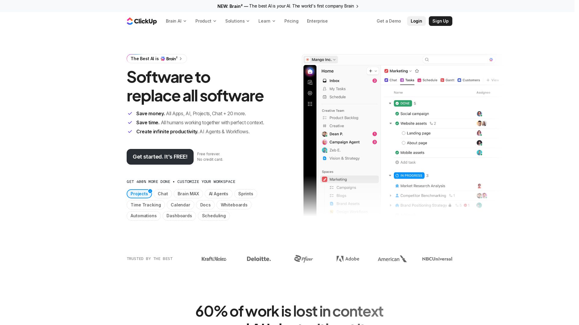 ClickUp page