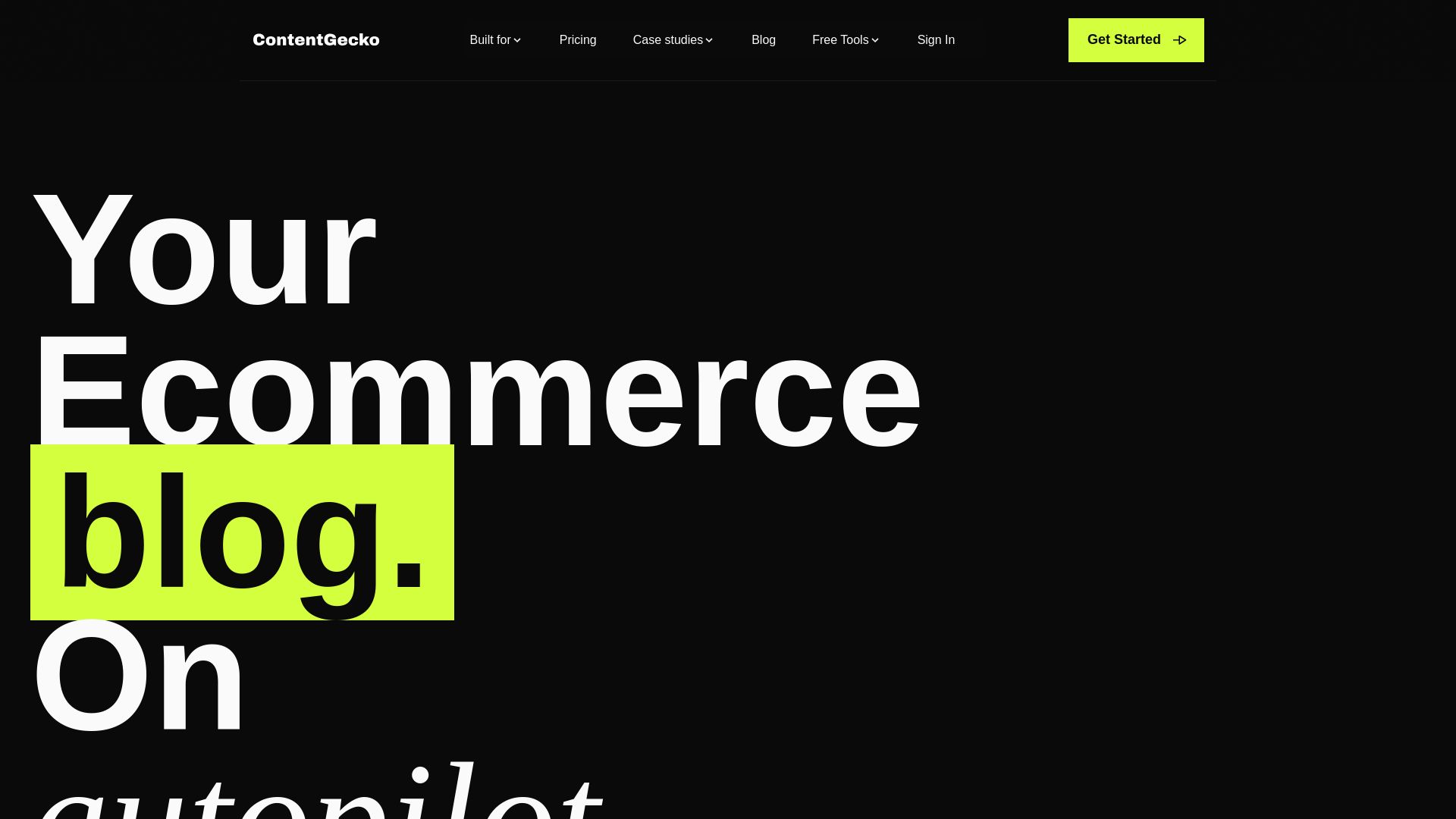 ContentGecko page