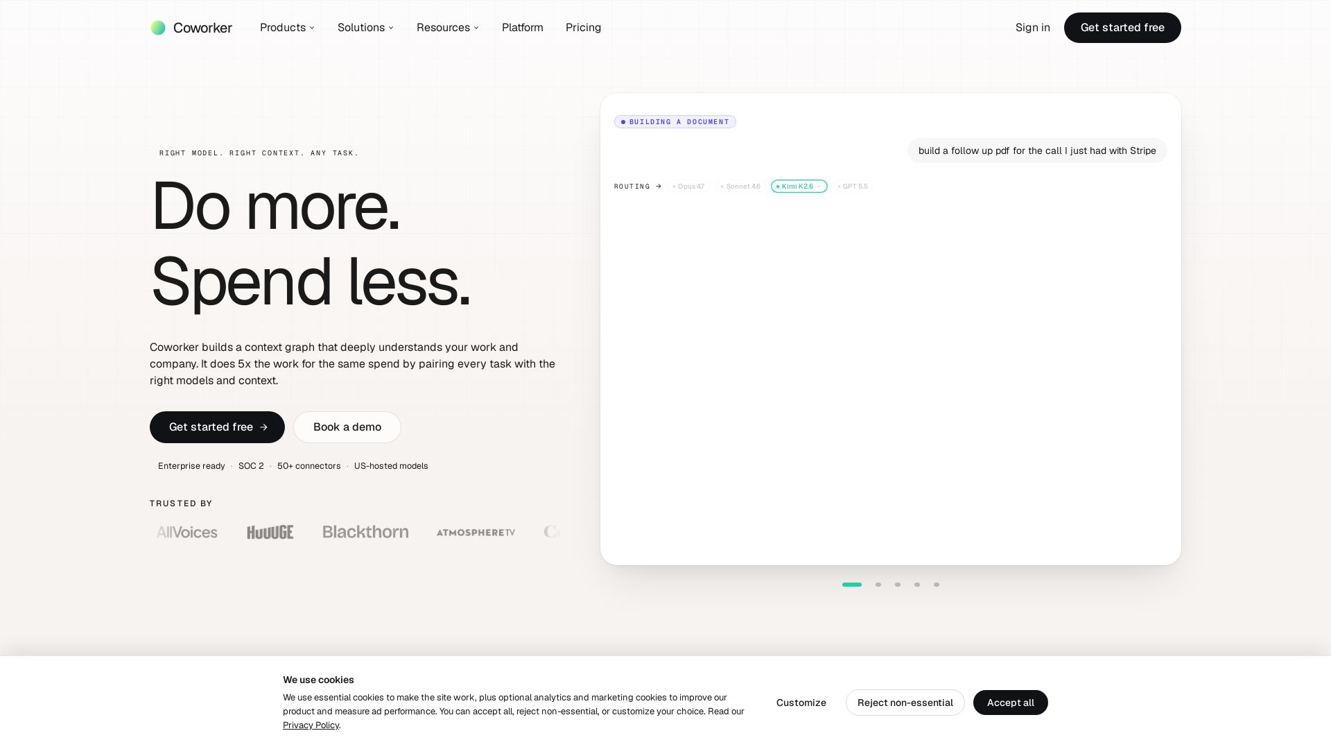 Coworker AI page