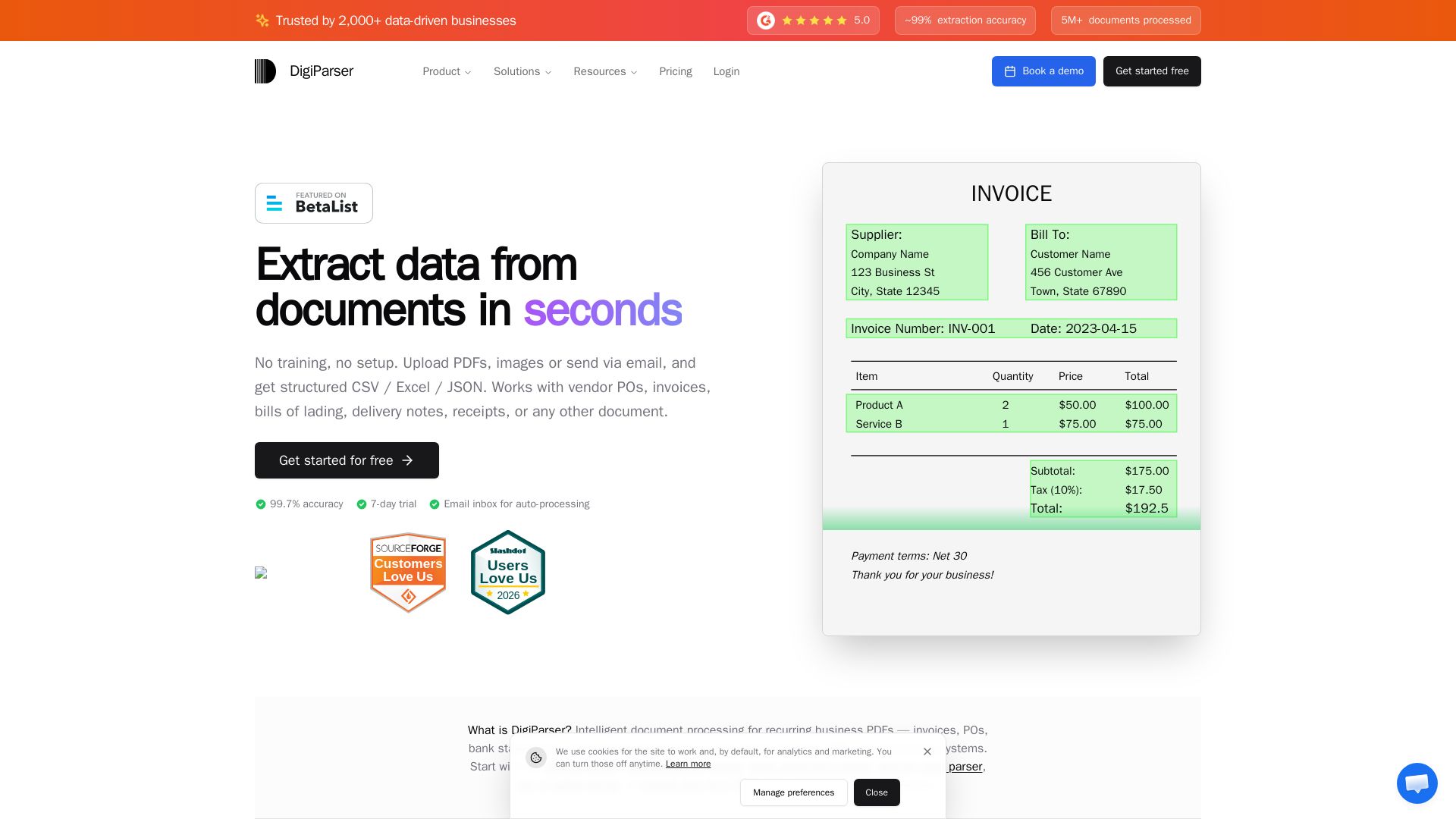 DigiParser page