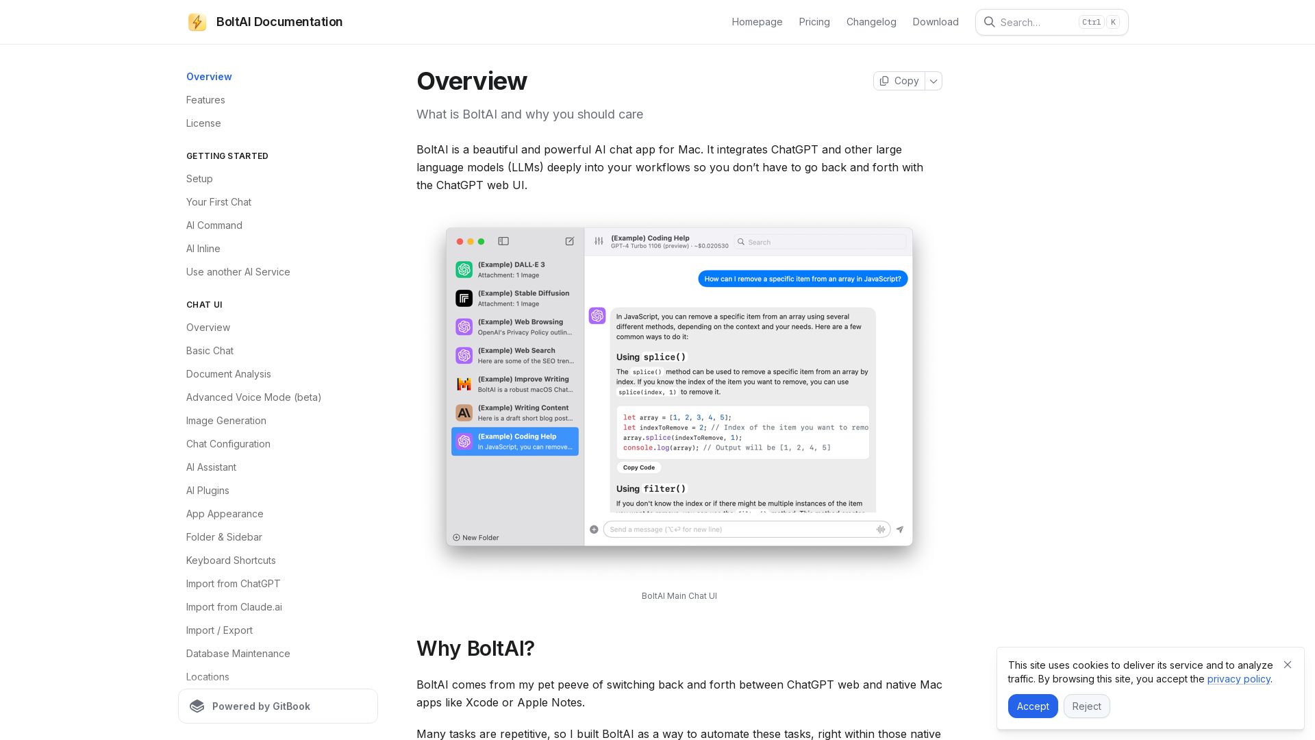 BoltAI page