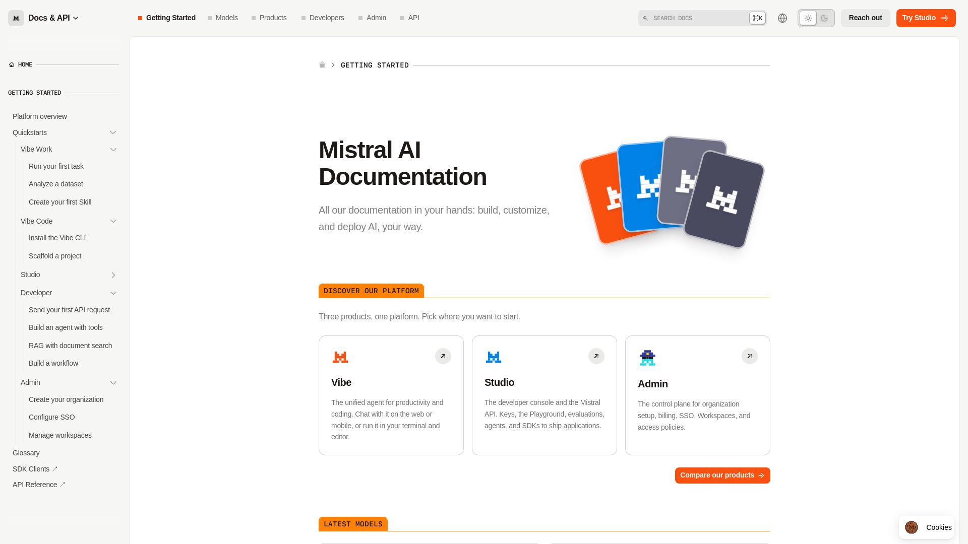Mistral AI page