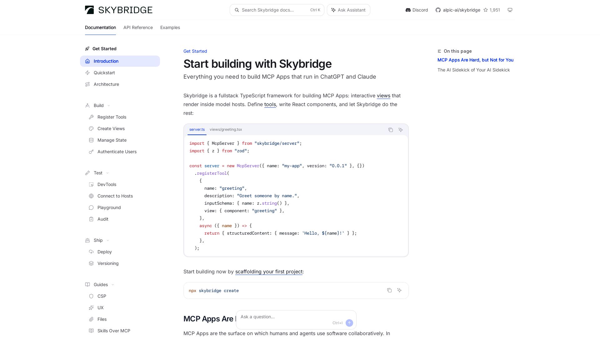 Skybridge page