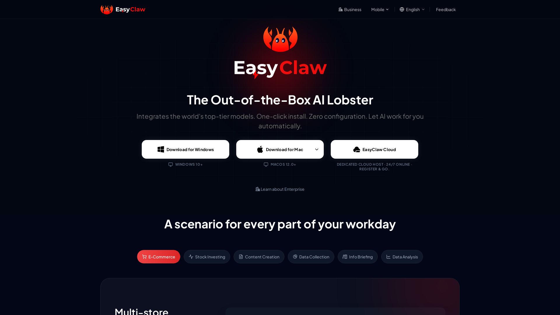 EasyClaw page