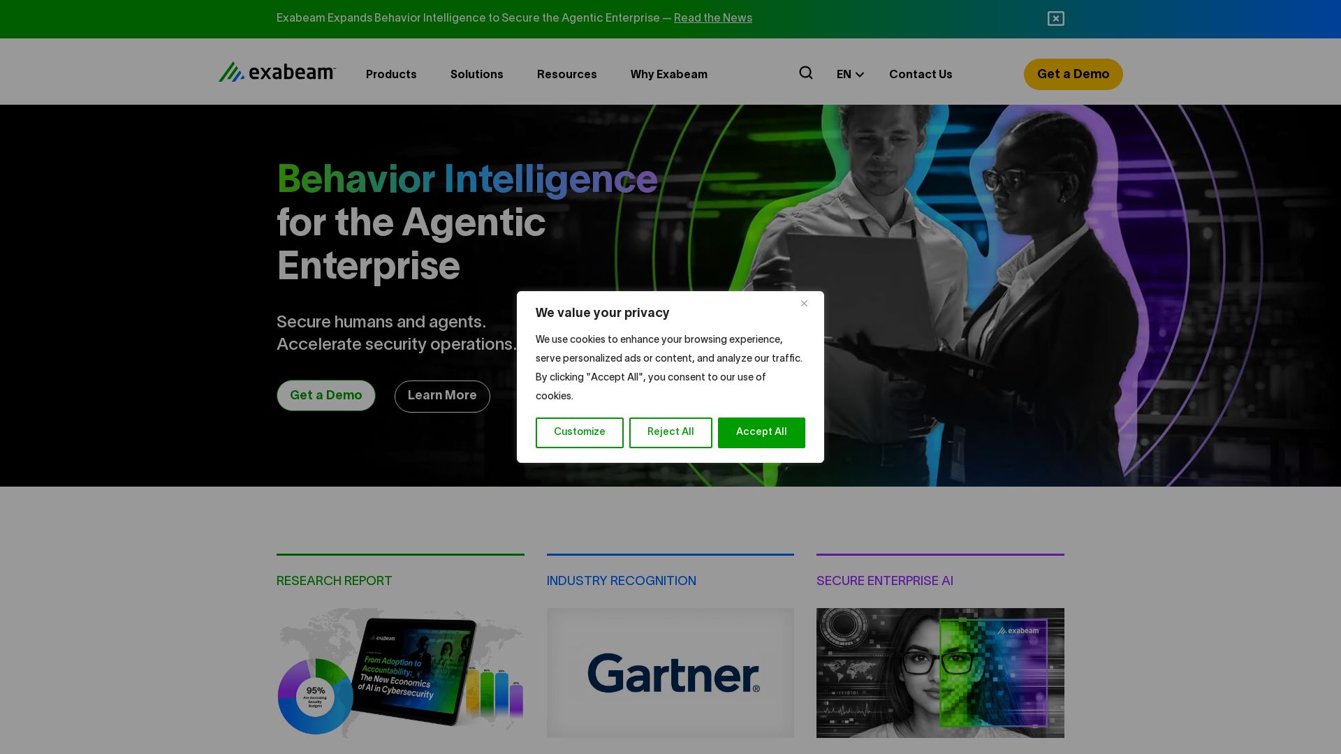 Exabeam page