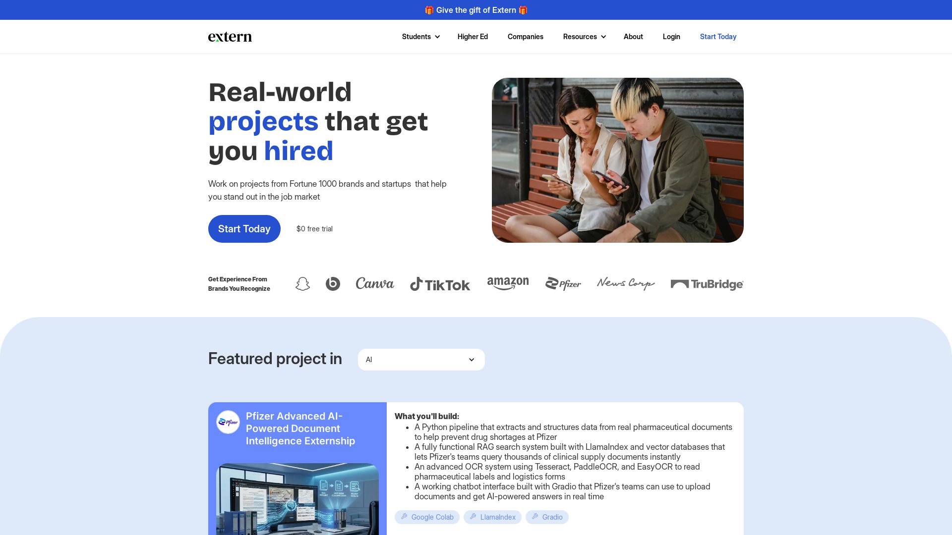 Extern page