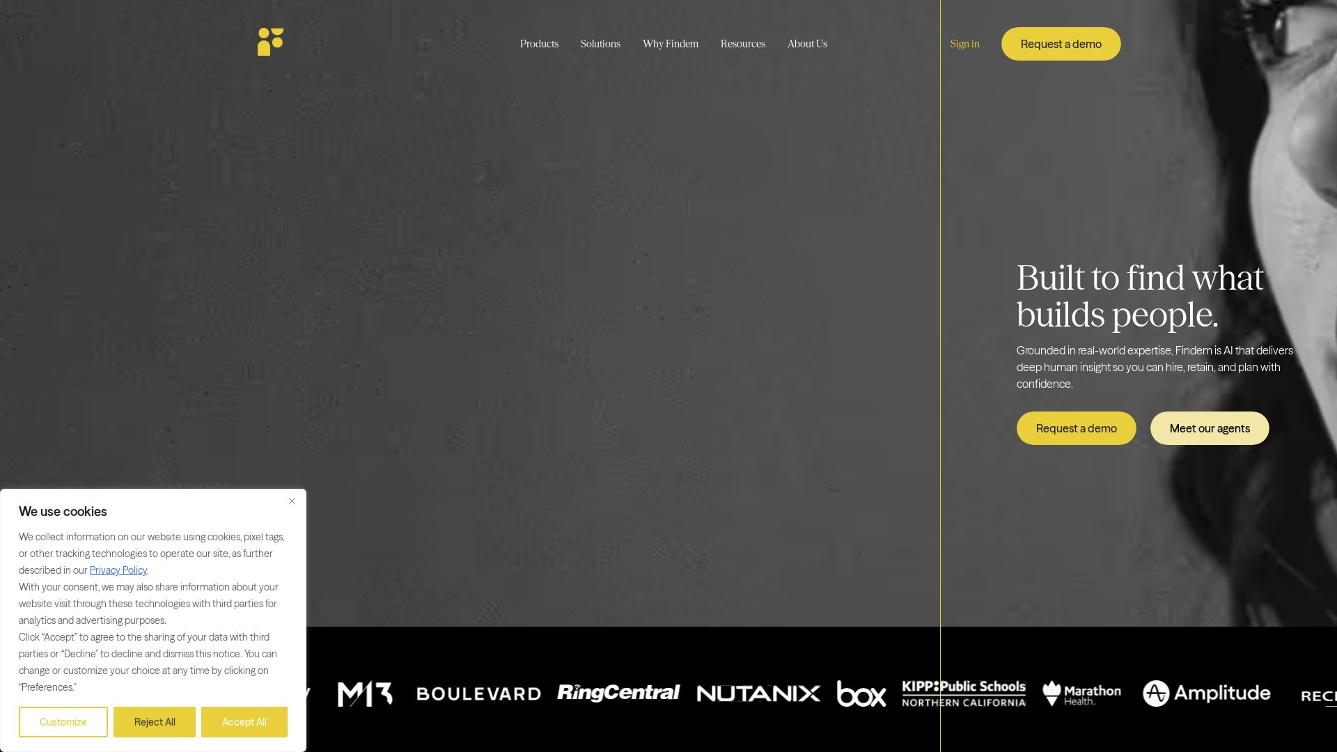 Findem page