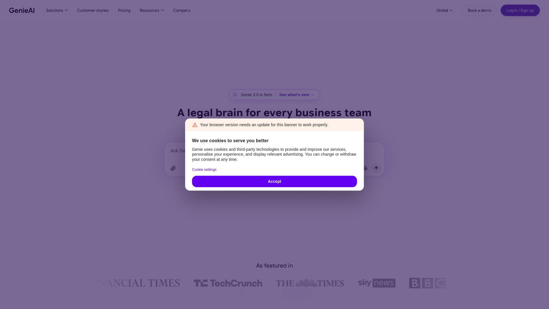 GenieAI page