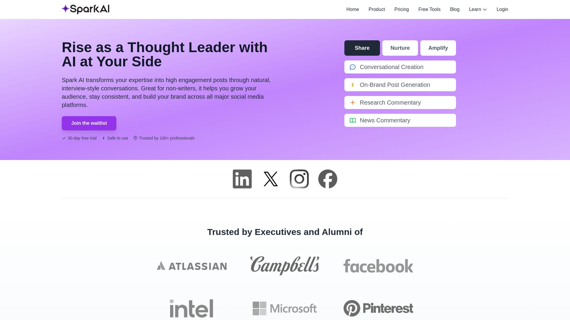 Spark AI page
