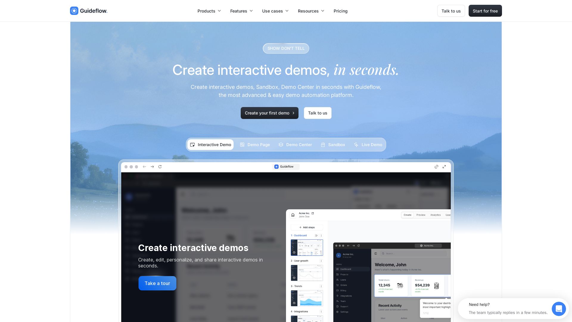 Guideflow page
