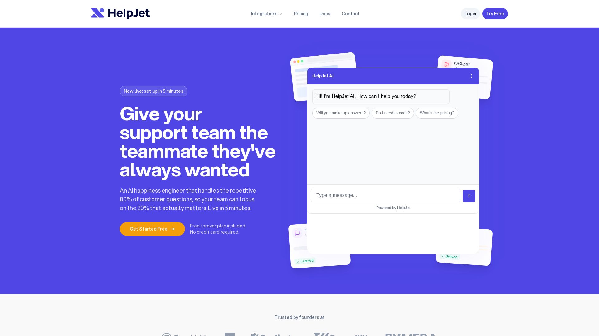 HelpJet page