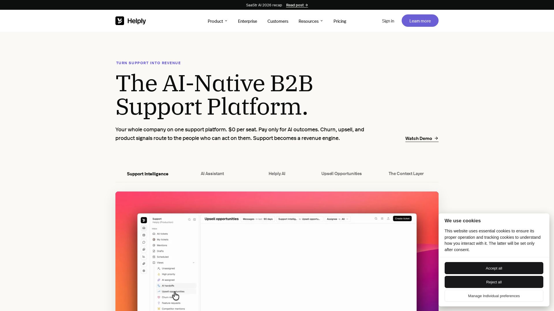 Helply page