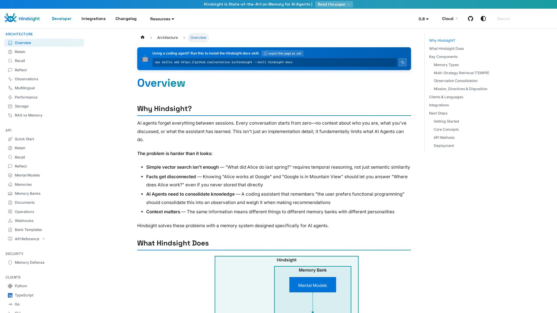 Hindsight page