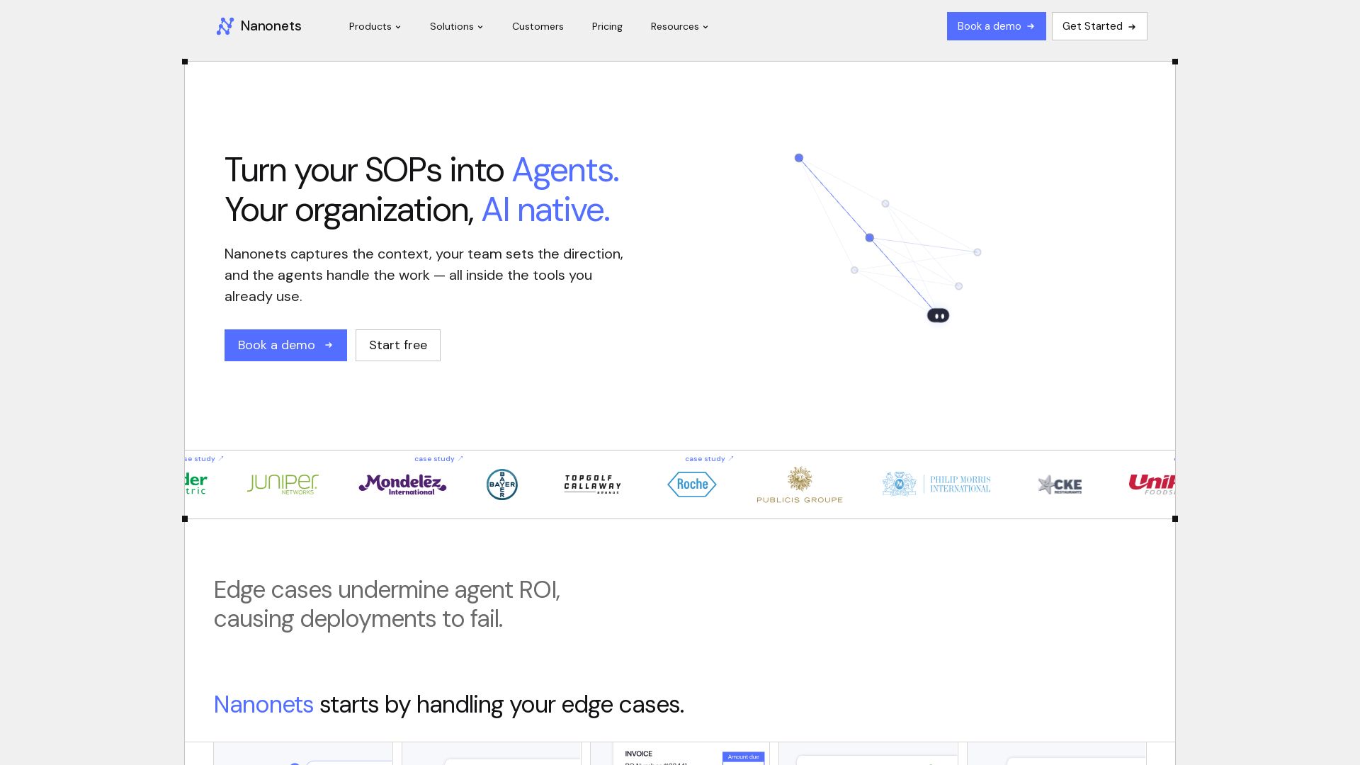 Nanonets page