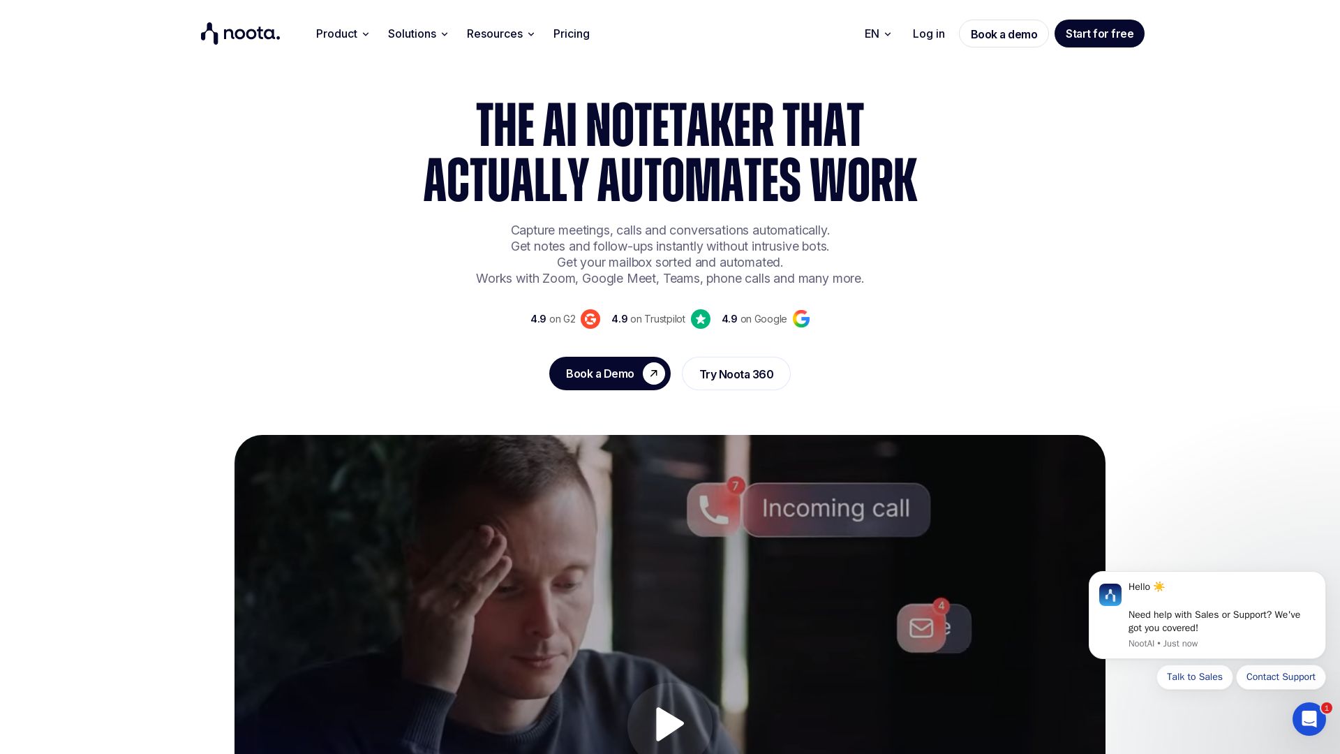 Noota page