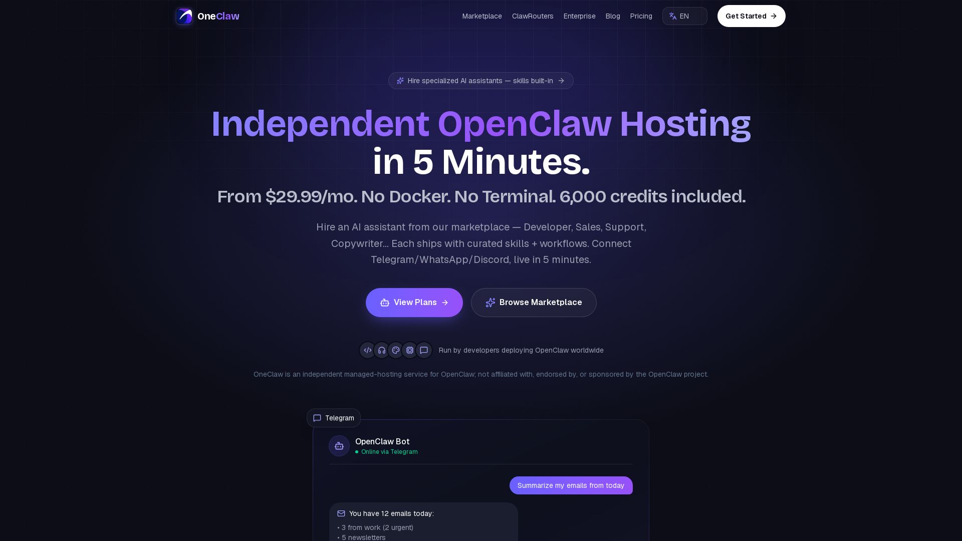 OneClaw page