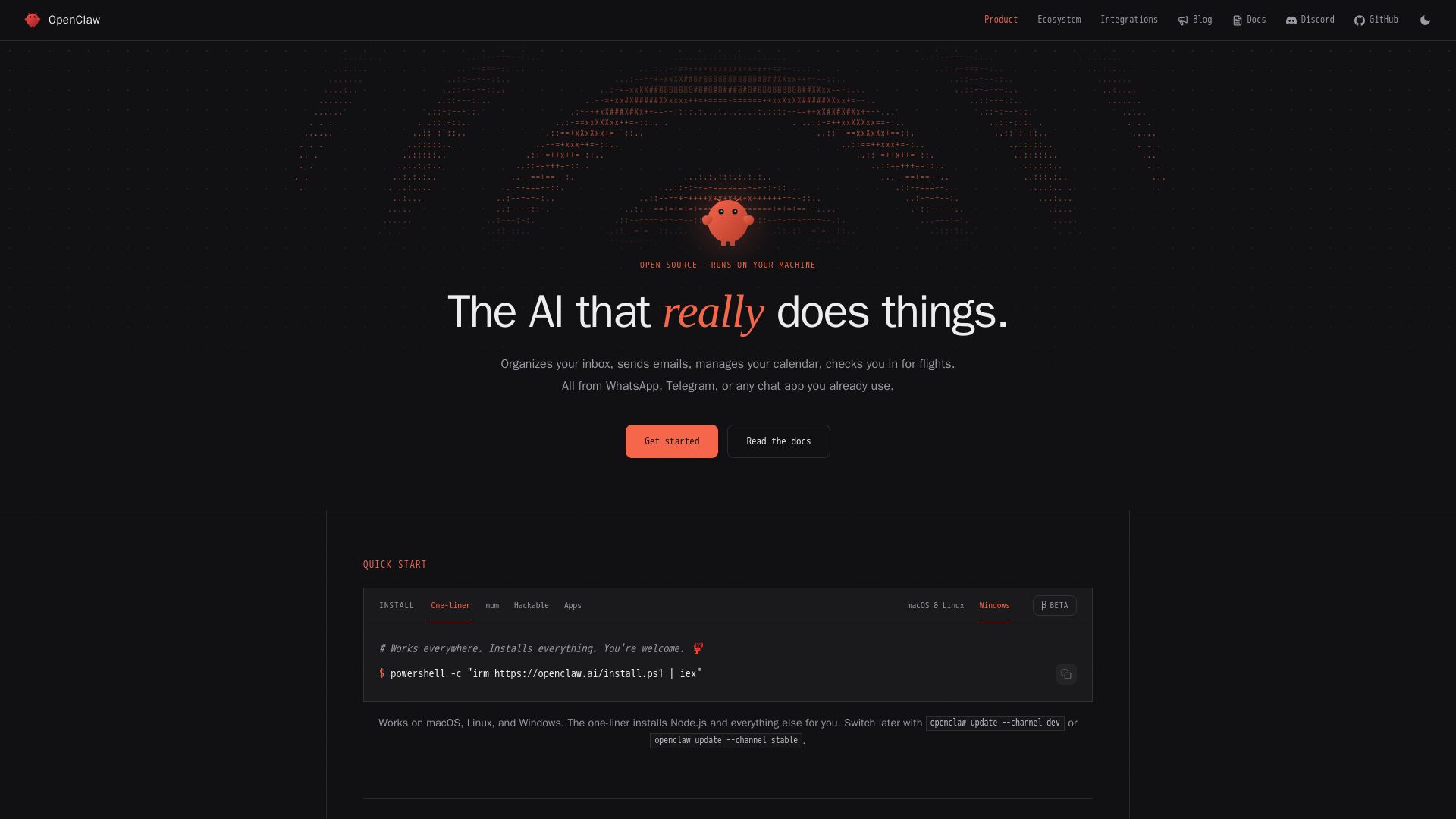 OpenClaw page