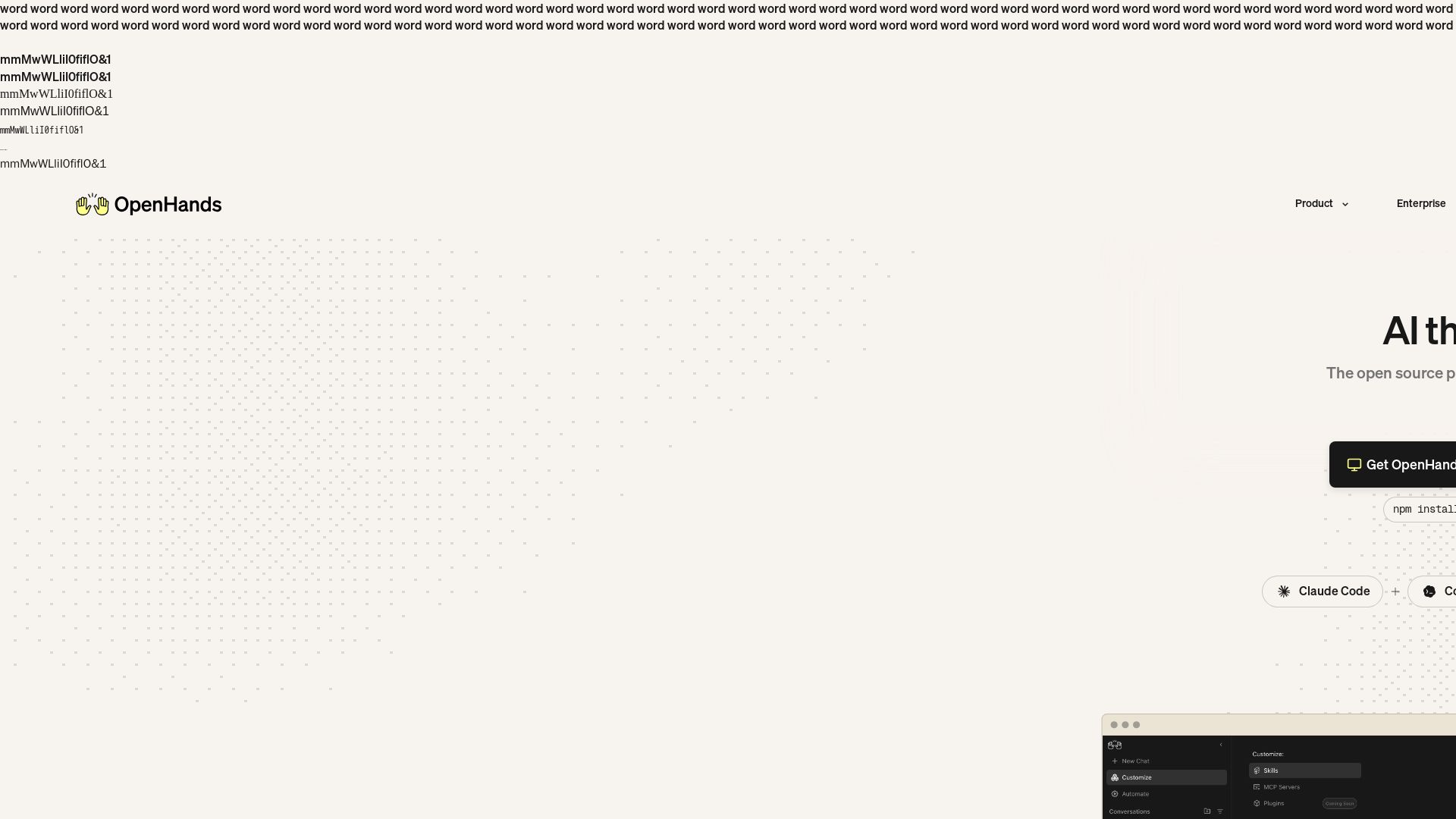 OpenHands page