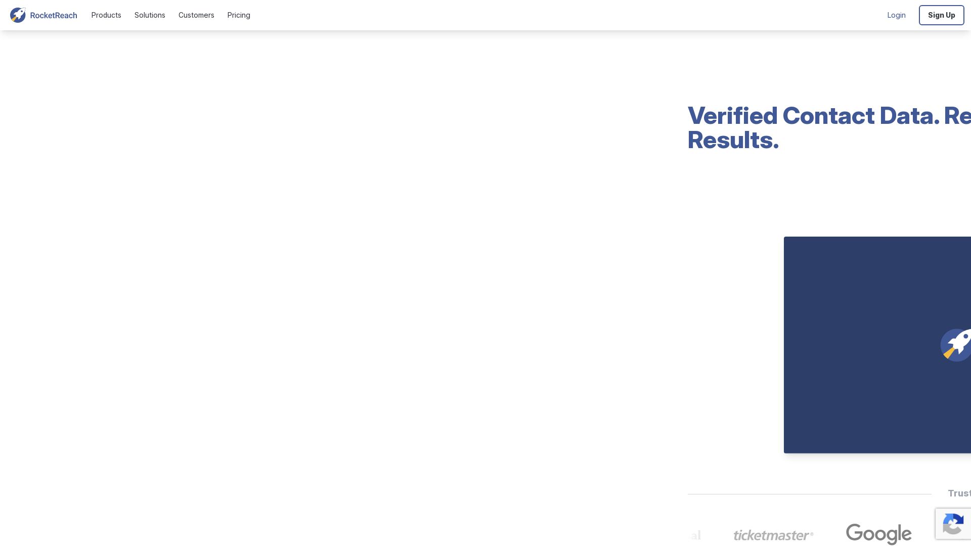 RocketReach page