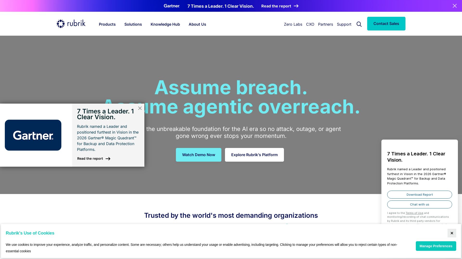 Rubrik page