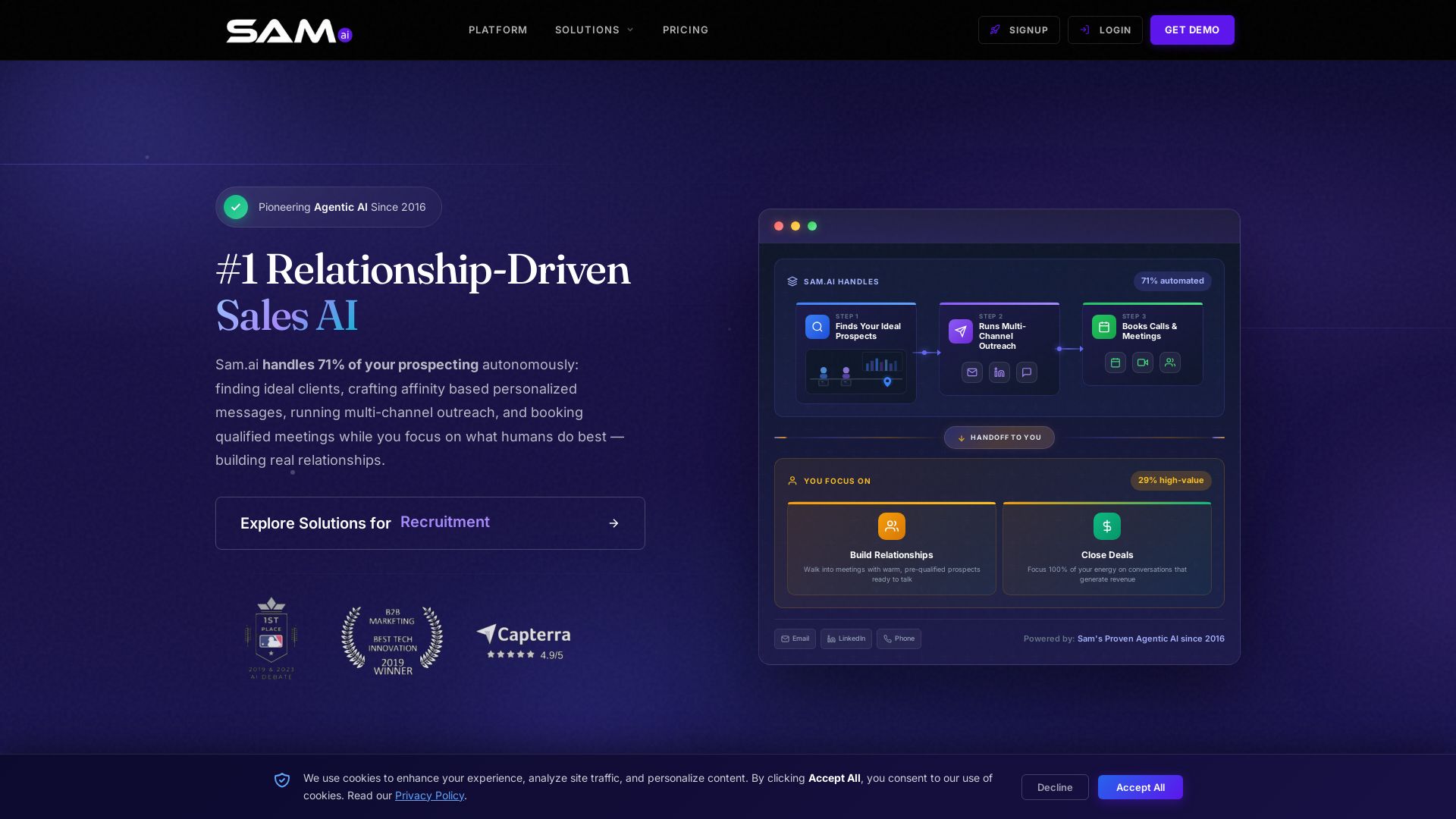 Sam.ai page