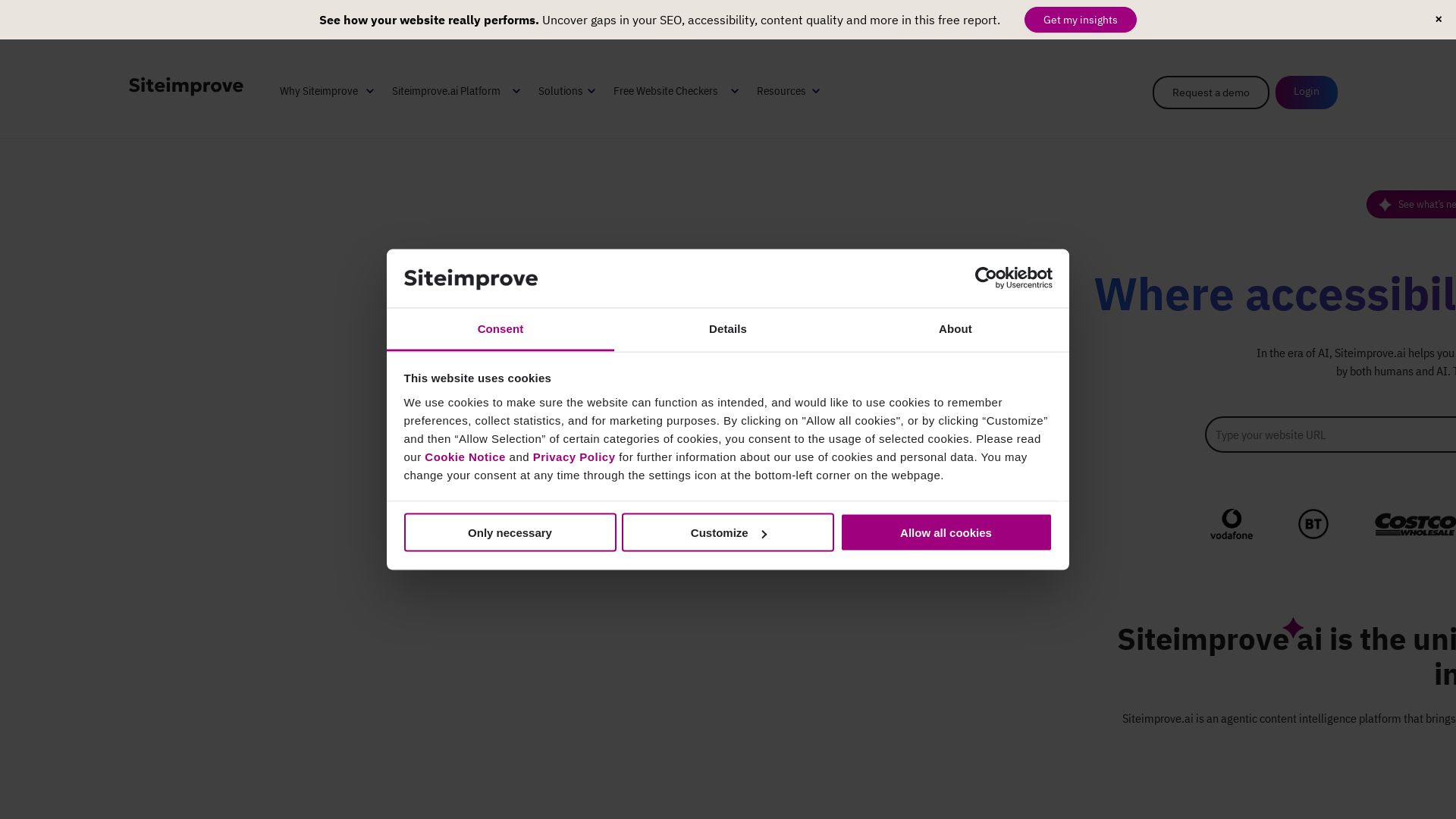Siteimprove page