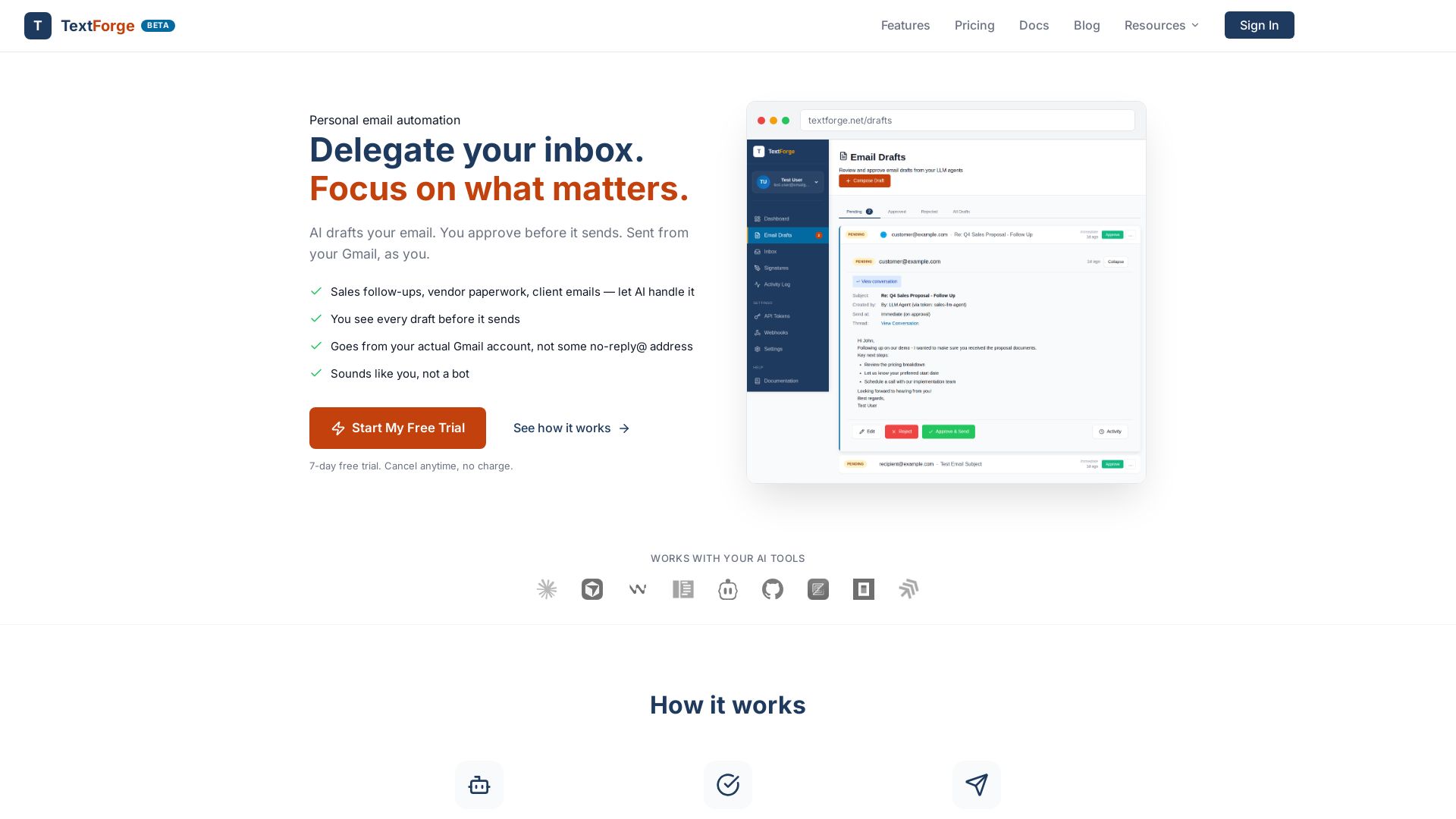 TextForge page