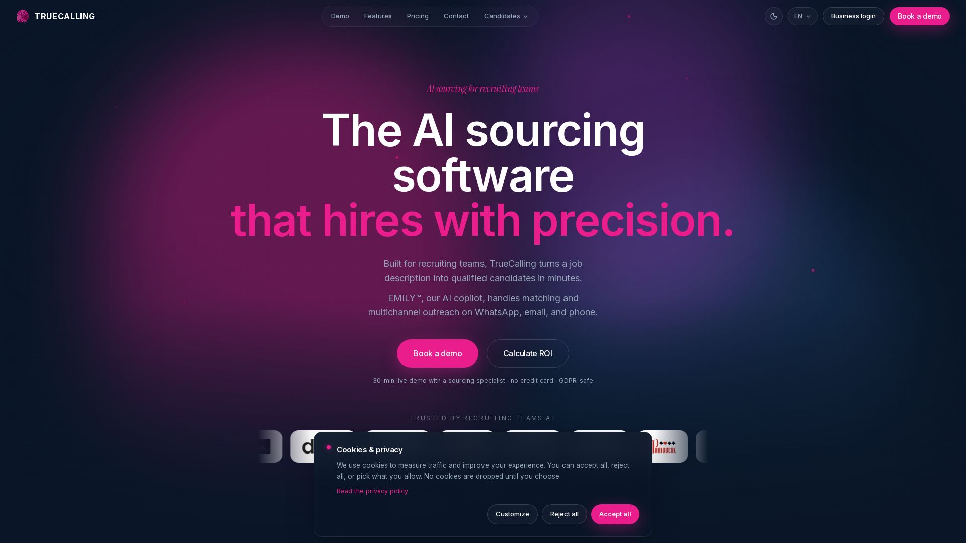 TrueCalling page