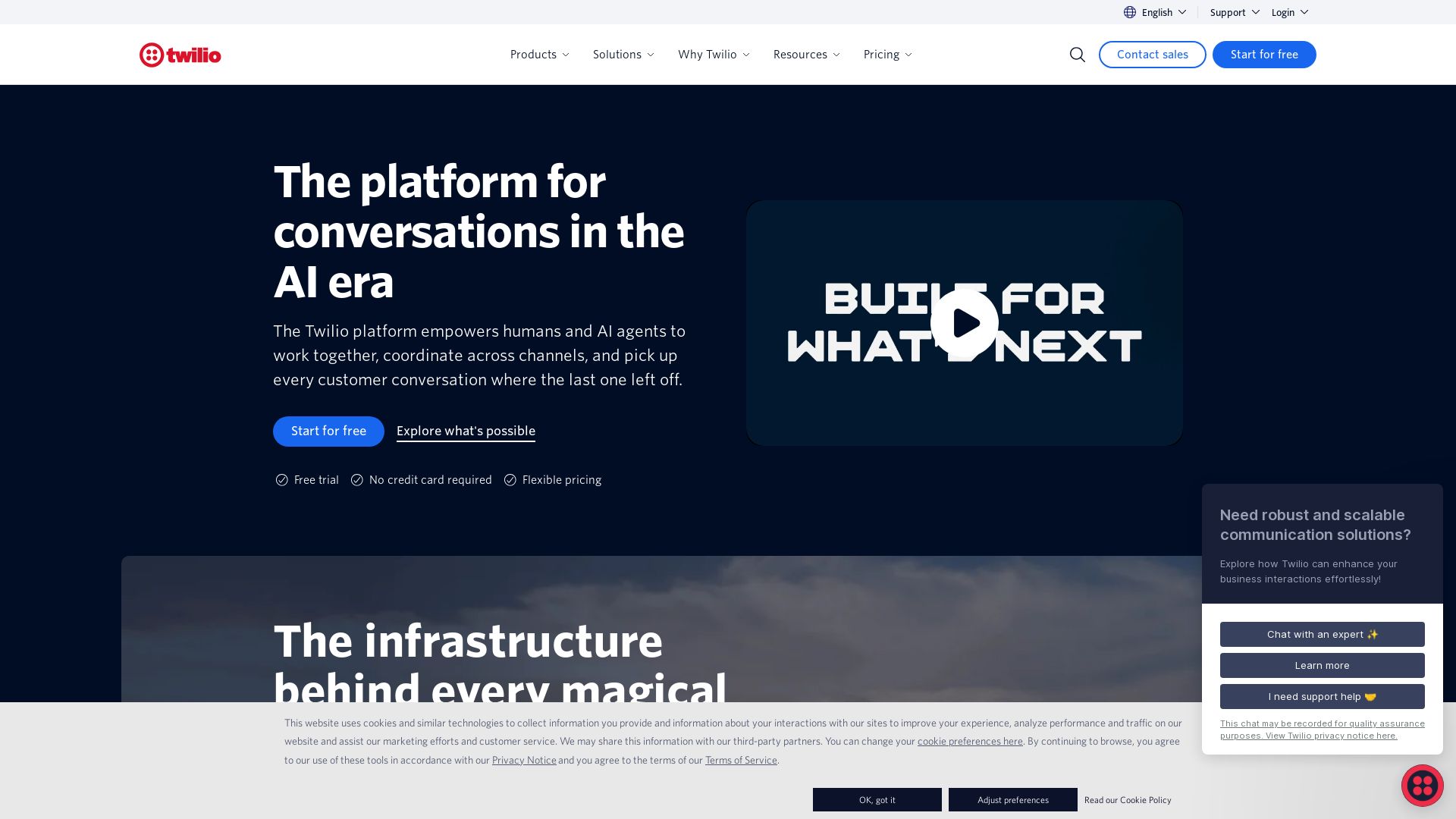 Twilio page