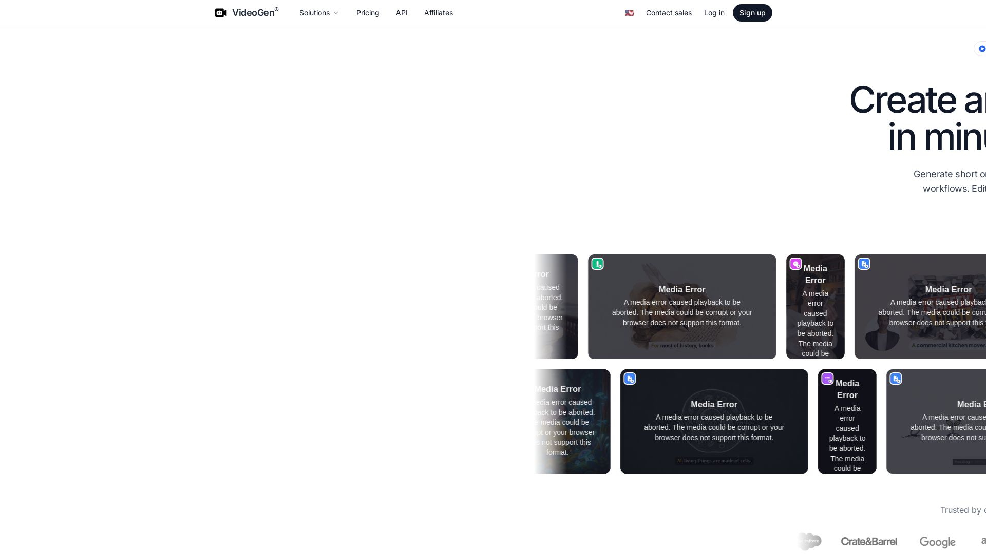 VideoGen page