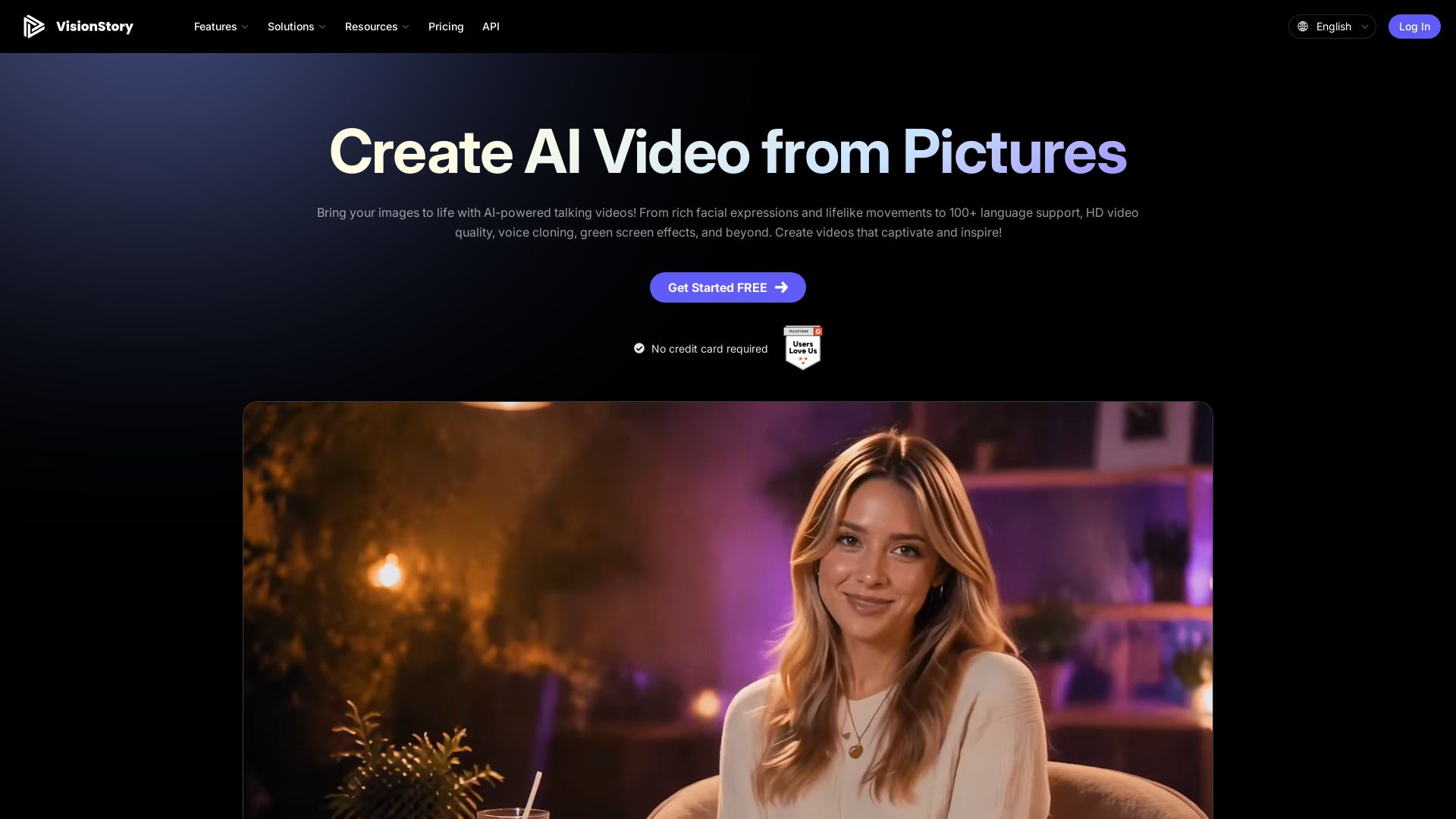 VisionStory page