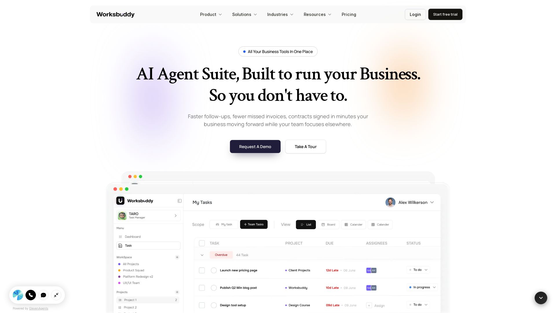 WorksBuddy page